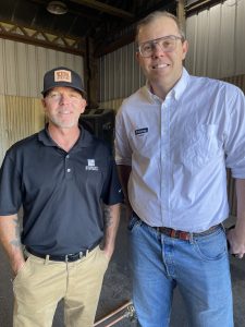 CAW District Superintendent Kyle Swiney and Philmac's Kris Powell.